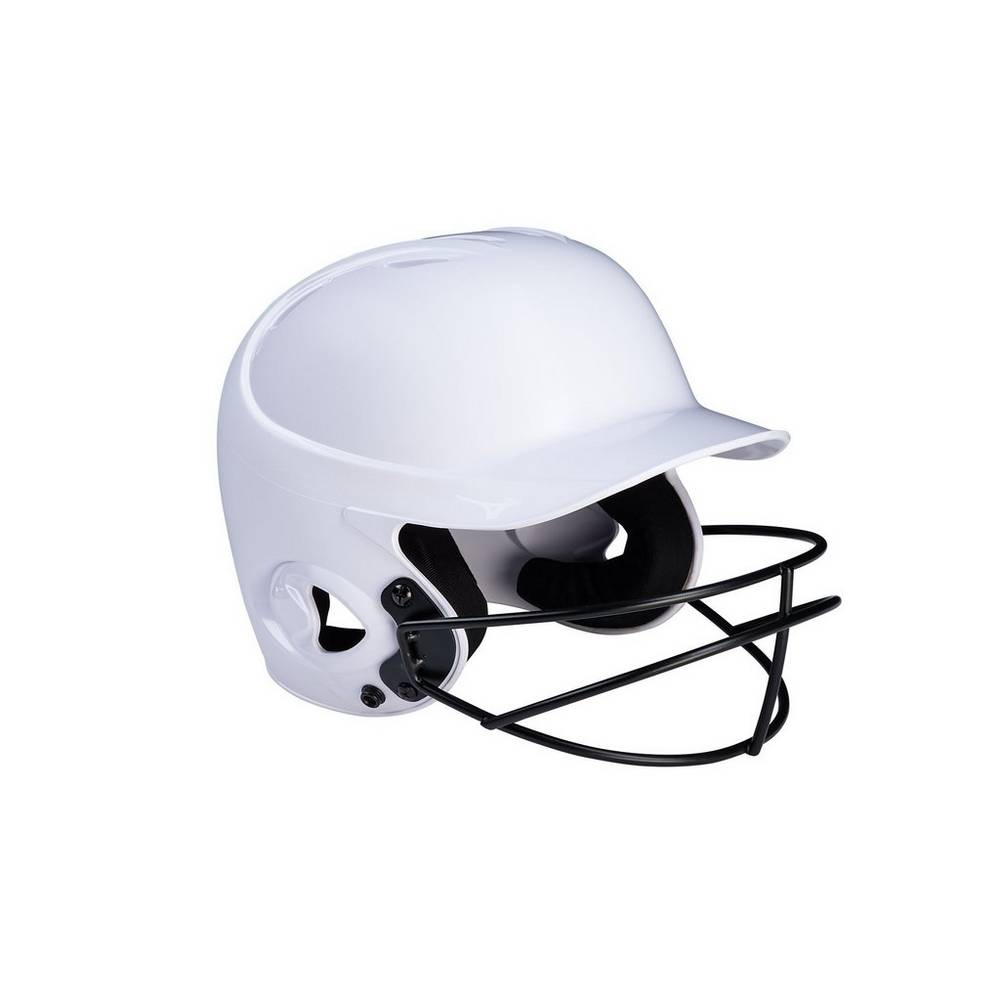 Capacete Mizuno MVP Series Solid Batting Helmet with Fastpitch Softball Mask - Mulher - Branco - KOP